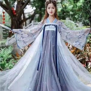 AJOHBM Chinese Traditionele Hanfu Vrouwen Cosplay Gewaad Dans Set Fairy Kostuum Kleding Han Dynastie Oude Chinese Jurken