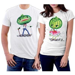 Matching Mr And Mrs Watermelons Couple T-shirts Men M/Women XS White