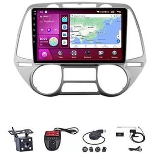 Android Autoradio Video Multimedia Speler, 9 Inch Touch Screen Radio Plug And Play Autotoebehoren Met Bluetooth En Navigatie En Achteruitrijcamera Voor Hyundai I20 2008 2009 2010 2011(M100S WIFI 1G+16