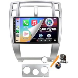 Zilver,Y200S,YLOXFW Auto Stereo Android 15.0 Radio Sat Nav voor Tucson 2004-2009 GPS Navi 10'' Cartablet Multimedia Video Player FM BT Ontvanger met Carplay 4G 5G WiFi DSP SWC