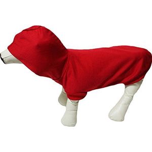 Petitebelle Puppy Kleding Hond Jurk Rood Katoen Hooded Shirt Korte Mouwen, Large, Lichtblauw