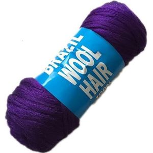 14 bundels 70g per bundel Braziliaanse wolhaar Lage temperatuur vlamvertragende synthetische vezel for vlechten(Purper)