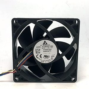 For Silent Chassis Fan - 80mm 4-Pin Temperature Control Fan for PC CaseAUB0812M 8025 12V 0.18A LMNCBVYA