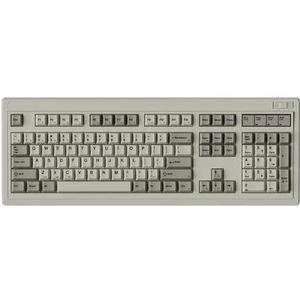 QPSJXN Retro mechanisch toetsenbord NXP 87/104 PBT dye-sublimatie toetsenbord kabel bluetooth 2.4G draadloos compatibel toetsenbord (OG104 Retro Gray)