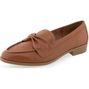 Aerosoles Ellis Loafer Flat voor dames, Donker Tan Pu, 37.5 EU