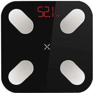 Smart Home Lichaamsvetweegschalen Vetweegschalen Precisieweegschalen Gezondheid Meten Elektronisch Weeginstrument Gemakkelijk Te Gebruiken(Black)