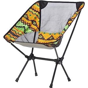 Klapstoel Campingstoel Reizen Ultralichte Klapstoel High Load Outdoor Camping Chair Portable Beach Hiking Picknick Seat Fishing Chair Strandstoel Outdoorstoel (Color : Yellow, Size : Large)