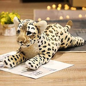 38-58 cm Levensechte Knuffels Luipaard Leeuw Knuffels Wild Dier Tijger Speelgoed Voor Kinderen 38 cm luipaard