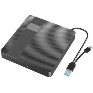 2-in-1 externe CD/DVD-drive, slanke DVD-CD-brander, draagbare DVD-VCD-CD-schrijver en -lezer, ladetype for pc, laptop, Windows, MacOS