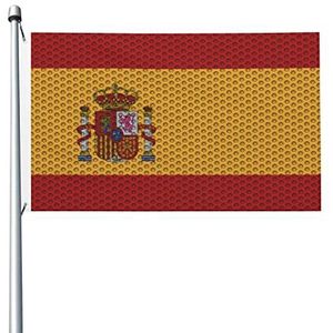 Binnenplaats Vlag Van Spanje 90X150cm Huis Vlag Levendige Kleur Outdoor Teken Lichtgewicht Outdoor Vlag Decoratie Voor Party Carnaval Vieringen