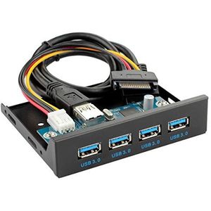 JSER U3-109 XL-27 USB 3.0 HUB 4 poorten Voorpaneel naar Moederbord 20Pin Connector Kabel voor 3.5"" Floppy Bay