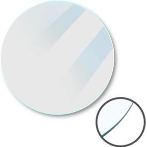 Euro Tische Glasplaat en tafelblad in 40 cm ronde vorm, glazen bodem met 6 mm ESG-veiligheidsglas, perfect geschikt als tafelblad, bodemplaat (helder glas)