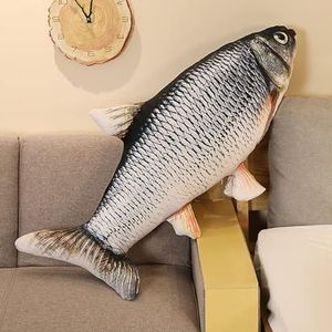 3D Simulatie Gouden Vis Knuffels Gevuld Zacht Dier Karper Pluche Kussen Creatieve Sofa Kussen Kussen Gift Kinderen Speelgoed 80cm A