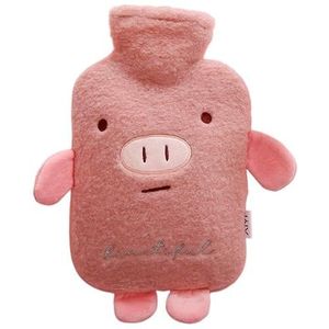 Warmwaterkruik 1000 / 2000 ml cartoon dieren warmwaterkruik met pluizige hoes rubberen warmwaterzak warm ontspannende veilige warmte pluche buikwarmers warmwaterzak (PK1)
