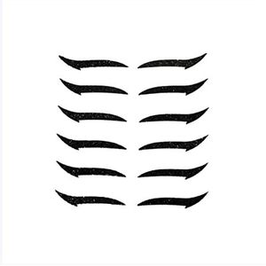 Oogschaduw stickers 6pairs kleurrijke herbruikbare eyeliner sticker longlasting zelfklevende ooglid strip kat eye nep wimpers glitter oogschaduw make-up Instant oogschaduw stickers (Size : 1)