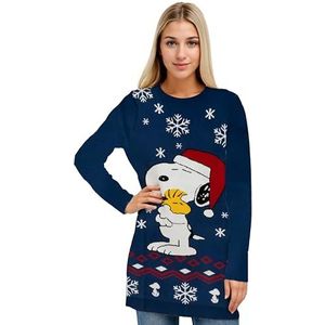 United Labels Snoopy kersttrui, uniseks, blauw, gebreide wintertrui