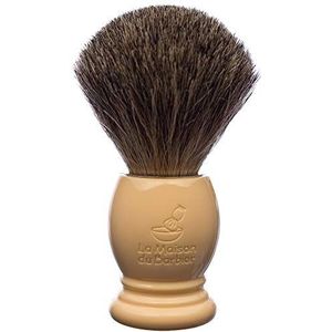 La Maison du Barbier scheerkwast, pure borstelharen, grijs, maat 12-100% gemaakt in Frankrijk Ivoor
