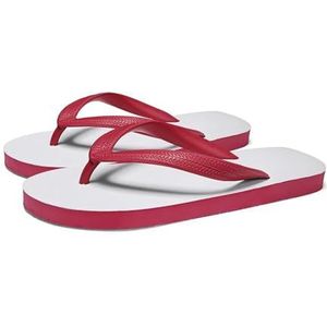 Slippers Heren Slippers Comfortabele Platte Buiten Strand Zomer Schoenen Geschikt for Zomer Man Slippers Strand Sandalen Anti Slip(Red,41)