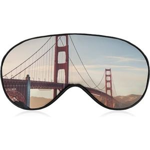 Zacht verduisterend slaapmasker, Golden Gate Bridge Travel Eye Covers Zero Eye Pressure Super Lichtgewicht Zijdezachte Blinddoek met Verstelbare Riem voor Vrouwen Mannen