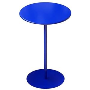 Blauwe kleine salontafel bijzettafel, bank zijkant snacktafel bartafel keuken ontbijt eettafel metalen cocktail bistrotafel pub tafels, moderne stijl nachtkastje (Size : 40x40x50cm)
