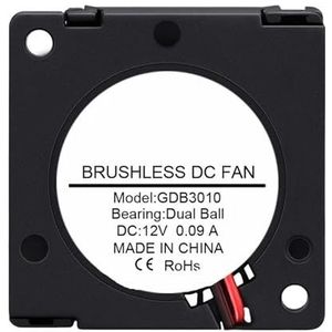12 V 30 mm ventilator 30 x 30 x 10 mm met dubbele kogellagers mini radiale ventilator 30 x 10 mm voor laptop