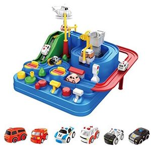 Car Adventure Toys, Race Track Car Adventure Preschool Toddler Boy Toys, Intelligence Educational Puzzles Car Toys, Puzzle Car Race Tracks Parking Playsets for 3 4 5 6 Year-Old Girls Boys Babies
