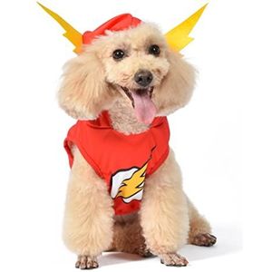 DC Comics Superhero The Flash Halloween hondenkostuum - medium - | DC Superhero Halloween-kostuums voor honden, grappige hondenkostuums | officieel gelicentieerd DC hond Halloween-kostuum