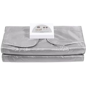 Infraroodsaunadeken Afslanken, vetverbrandende saunaverwarmingsdeken for afvaln Detox Home Spa Voor ontspanning(Silver)