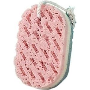 Badsponzen for volwassenen, badspons, mesh poef badspons, schuim Loofah spons (Size : Pink)