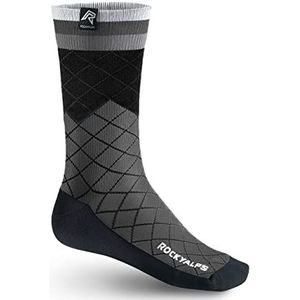 Rocky Alps Mountainbike (MTB) fiets sokken design MP (Mountain Pixel), grijs, 39-42 EU