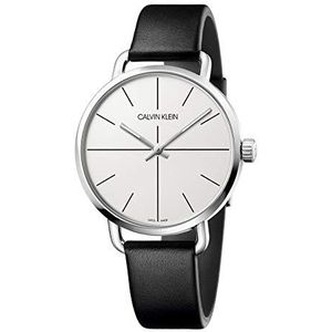 Calvin Klein Unisex Volwassenen analoog digitaal kwarts horloge met lederen armband K7B211CY