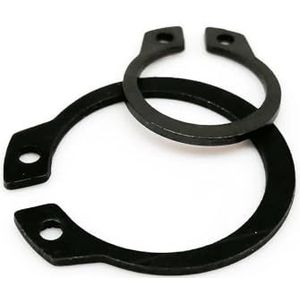 Kogellagers, M3 tot M40 304 roestvrij staal Zwart 65mn 3-40mm as C-type externe borgringlager borgclip borgring(Black 65mn steel,M15 25pcs)