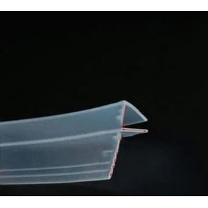 meter/partij verbrede F/h-vorm siliconenrubber doucheruimte deur vensterglas afdichting strip tochtstrip voor 6/8/10/12 mm glas-F6mm x 2 meter