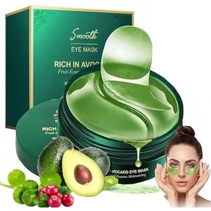 60 stuks oogpads, oogpads tegen kringen onder de ogen, avocado oogpads, anti-aging oogpatches, hyaluronzuurcollages, verminderen rimpelwallen en zwellingen