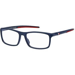 Tommy Hilfiger TH 1956 bril, mat blauw rood, 55 voor heren, mat blauw rood