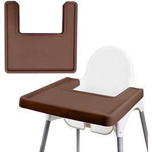 Kinderstoel Placemat, duurzaam voor IKEA kinderstoel Placemat, all-inclusive eetkamerstoel, schoon en hygiënisch, geschikt voor IKEA Antilop Highchai, voor peuters en baby's (bruin)