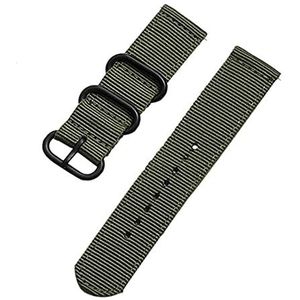 TNNT 24 mm band voor Suunto 9 7 horlogeband Spartaanse sport pols HR baro nylon horlogeband Quick Release canvas traverse D5 retro polsband armband (legergroen)