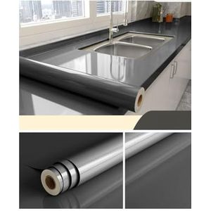 XUCZHAI Keuken oliebestendige folie vinyl keuken oliebestendig behang zelfklevend waterdicht aanrecht meubels marmer transparante film badkamer decor stickers voor keuken aanrecht (ZGSH, 40 cm x 300