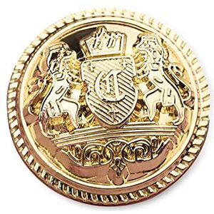 Mode decoratieve metalen knopen kant mesh surafce met logo jas pak gesp, pak van 10