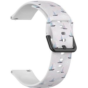 RYANUKA Compatibel met Amazfit Bip 3/Bip 3 Pro/Bip U Pro/Bip/Bip Lite/Bip S/Bip S lite/Bip U (schepen ankers) 20 mm zachte siliconen sportband armband riem, Siliconen, Geen edelsteen