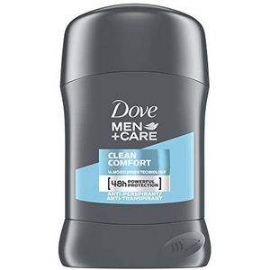 Dove for Men Plus Care Clean Comfort Stick anti-transpirant/deodorant, 50 ml, verpakking van 6