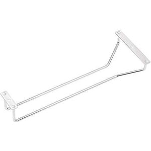 Dianoo Wine Glass Rack Under Cabinet, 304 Stainless Steel Wine Glasses Holder, Stemware Racks Storage For Bar Kitchen 30cm 1 Row