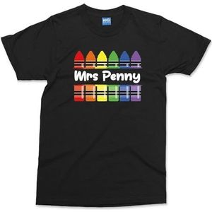 Personalised Crayon Mens Women T Shirt 100% Cotton Custom Name World Book Day Men Gift Top3704 overhemden(Small)
