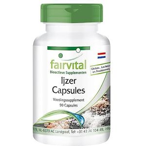 Fairvital | Ijzer capsules mit vitamine C, biotine en B12 - VEGAN - 90 capsules