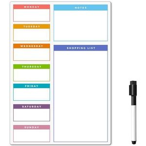 Anwicar Magnetisch Bord - Magnetisch memobord 60x40 cm van staal - Ideaal voor magneten en notities - Beschrijfbaar bord - incl. montagemateriaal - Wit