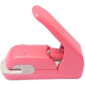 Nietmachine Staple GRATIS Nietmachine Tijdbesparende Moeilijk Naald Gratis Handhled Stapler Mini Draagbaar Nietjes (Size : Pink)