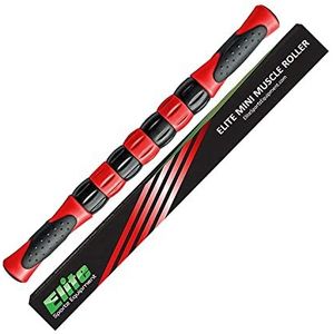 Elite Sportz Massage Roller Stick, lichtgewicht spierroller voor hardlopers, snelle verlichting van pijn en kramping, rood
