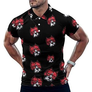Pit Bull Casual Polo Shirts Voor Mannen Slim Fit Korte Mouw T-shirt Sneldrogende Golf Tops Tees 4XL
