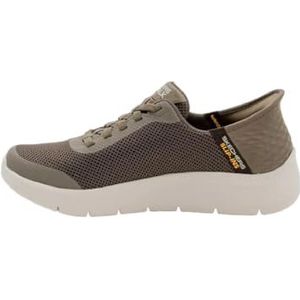 Skechers Go Walk Flex-Hands Up Sneakers voor heren, bruin, 47,5 EU, bruin, 47.5 EU