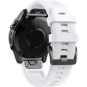 QuickFit 20 mm horlogebanden geschikt for Garmin Fenix ​​7S Pro Solar / 6S 5S Plus siliconen band geschikt for Garmin Epix Pro / S70 42 mm/Descent Mk2S (Color : White, Size : Epix Pro 42mm)